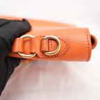 Miu Miu Madras Leather Shoulder Bag Orange Gold Hardware
