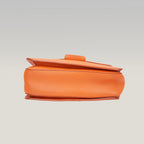 Miu Miu Madras Leather Shoulder Bag Orange Gold Hardware