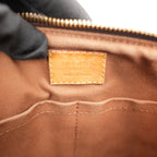 Louis Vuitton Palermo PM Monogram Canvas Shoulder Bag Brown Leather Trim