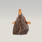 Louis Vuitton Palermo PM Monogram Canvas Shoulder Bag Brown Leather Trim