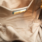 Miu Miu Coffer Shoulder Bag Turquoise Gathered Leather Hobo Bag Gold Hardware