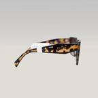 Prada PR 15WS Black & Tortoise Cat-Eye Sunglasses Gradient Brown Lenses