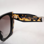 Prada PR 15WS Black & Tortoise Cat-Eye Sunglasses Gradient Brown Lenses