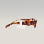 Prada Symbole Tortoise Rectangular Sunglasses in Havana Brown Acetate