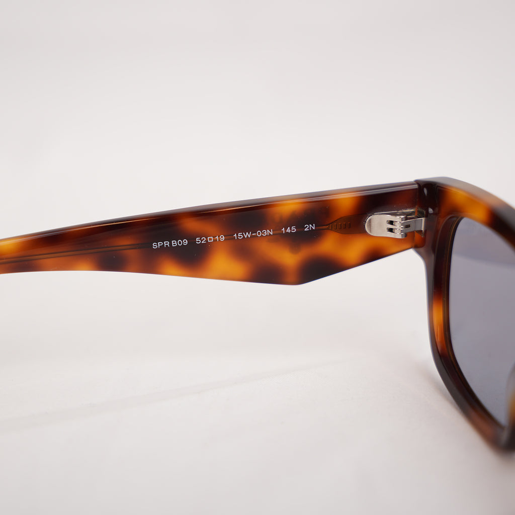Prada Symbole Tortoise Rectangular Sunglasses in Havana Brown Acetate