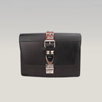 Prada Elektra Saffiano Leather Studded Shoulder Bag Black