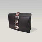 Prada Elektra Saffiano Leather Studded Shoulder Bag Black