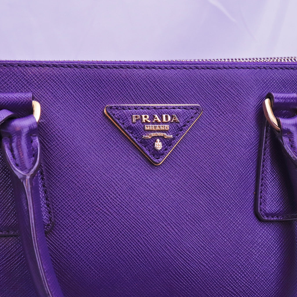 Prada Galleria Medium in Purple Saffiano Leather 