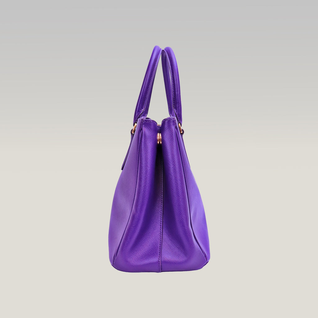 Prada Galleria Medium in Purple Saffiano Leather 