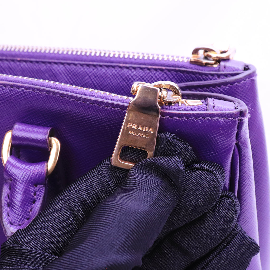 Prada Galleria Medium in Purple Saffiano Leather 