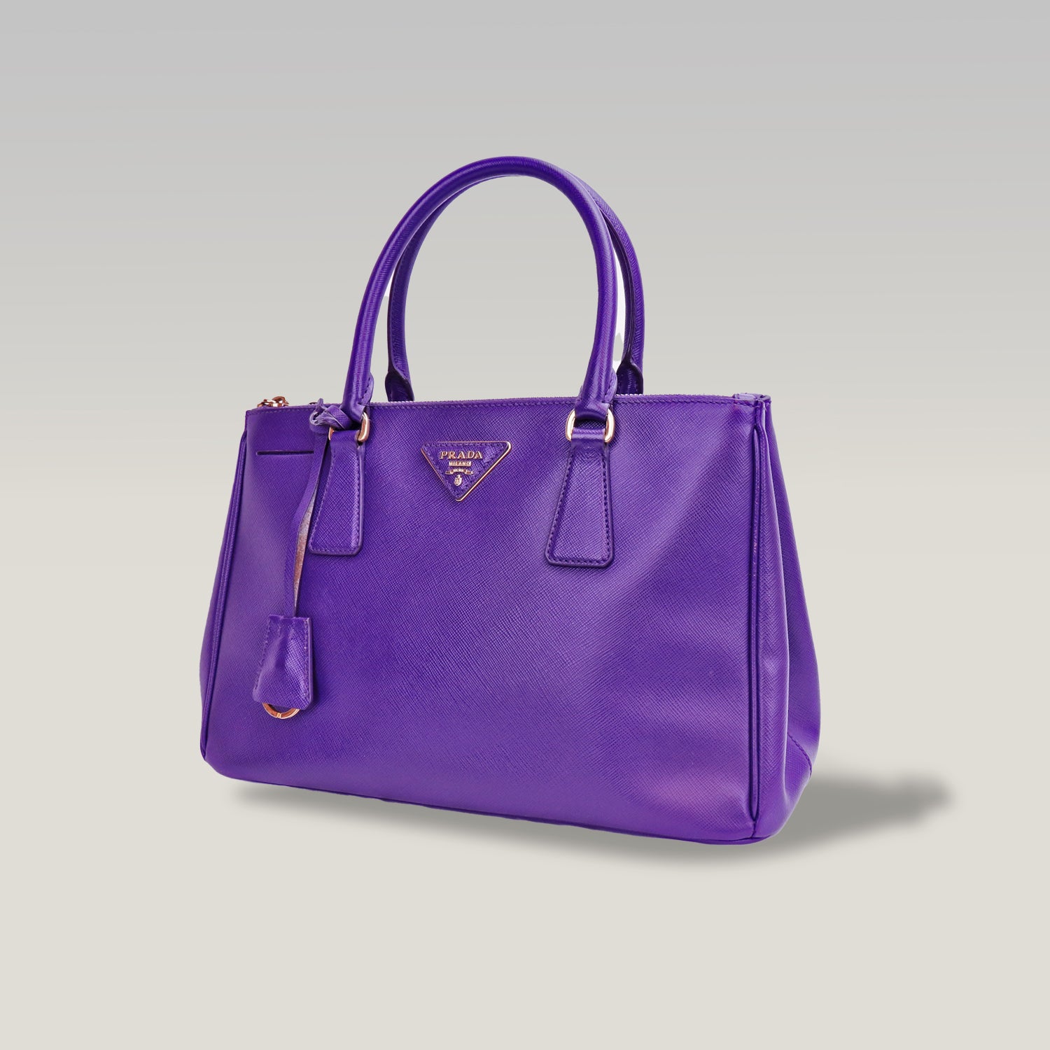 Prada Galleria Medium in Purple Saffiano Leather 