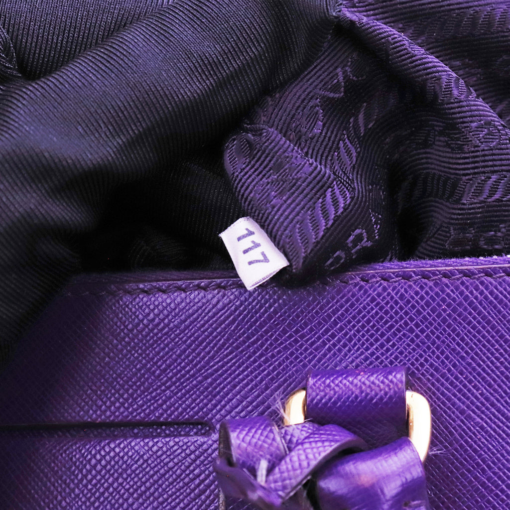 Prada Galleria Medium in Purple Saffiano Leather 
