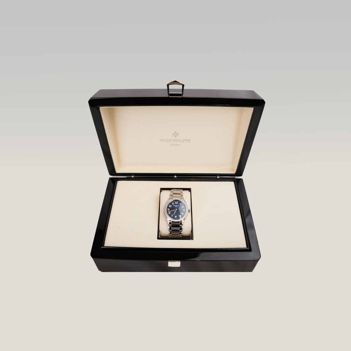 Patek Philippe Twenty~4 Automatic 7300/1200A-001 36 mm in Acciaio con Quadrante Blu Soleil e Diamanti