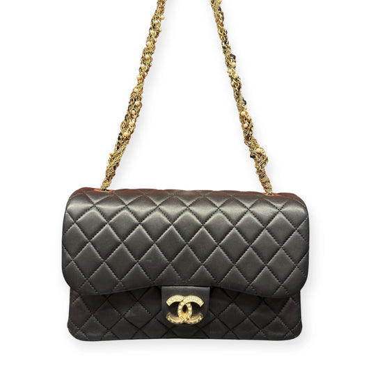 Chanel Quilted  Medium Flap Bag with Pearl-Embellished Chain