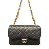 Chanel Quilted  Medium Flap Bag with Pearl-Embellished Chain