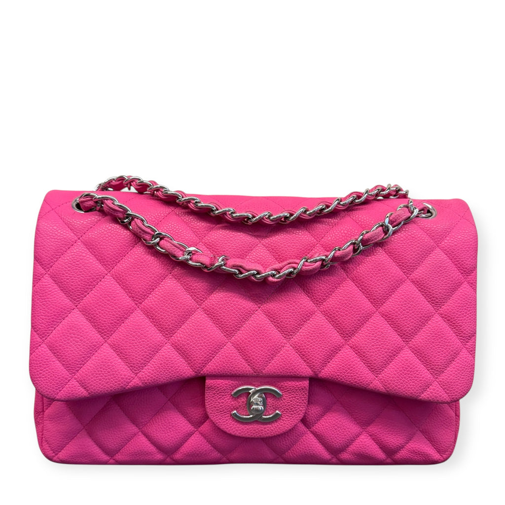 Chanel Classic Jumbo Double Flap – Borsa in Pelle Caviar Rosa
