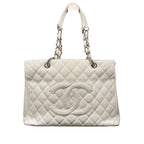 Chanel GST – Borsa Tote in Caviar Bianca