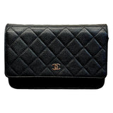 Chanel Wallet On Chain Shoulder Bag with silver hardware