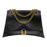 Balenciaga Crush Large Shoulder Bag with Gold Chain