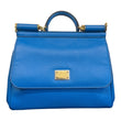 Dolce&Gabbana Sicily Shoulder Bag in Blue Medium Size