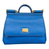 Dolce&Gabbana Sicily Shoulder Bag in Blue Medium Size