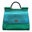 Dolce&Gabbana Silicy Shoulder Bag in iridescent blue and green