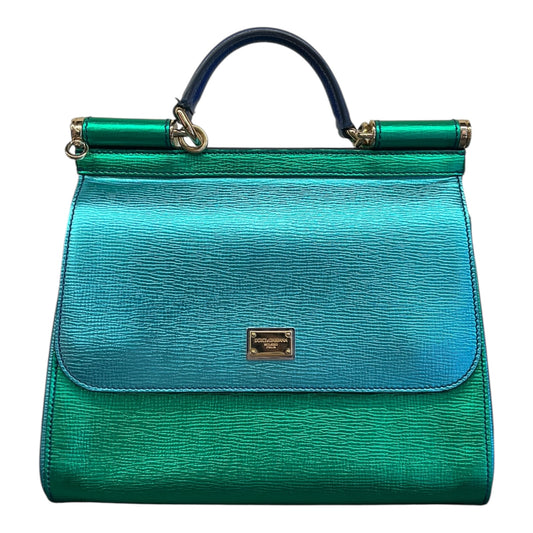 Dolce&Gabbana Silicy Shoulder Bag in iridescent blue and green