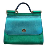 Dolce&Gabbana Silicy Shoulder Bag in iridescent blue and green