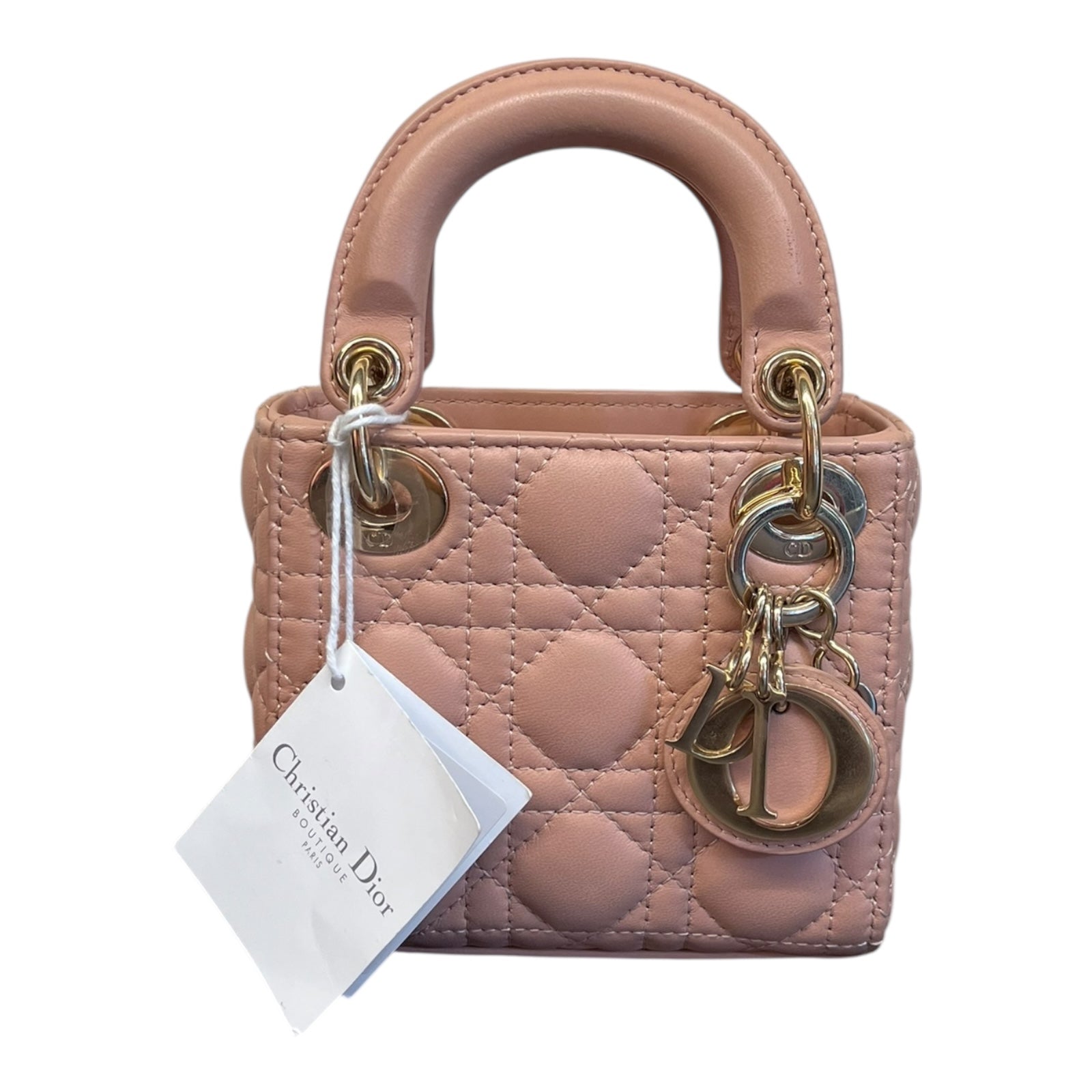 Christian Dior Lady Dior Mini-Borsa A Spalla Iconica，Pelle Cannage
