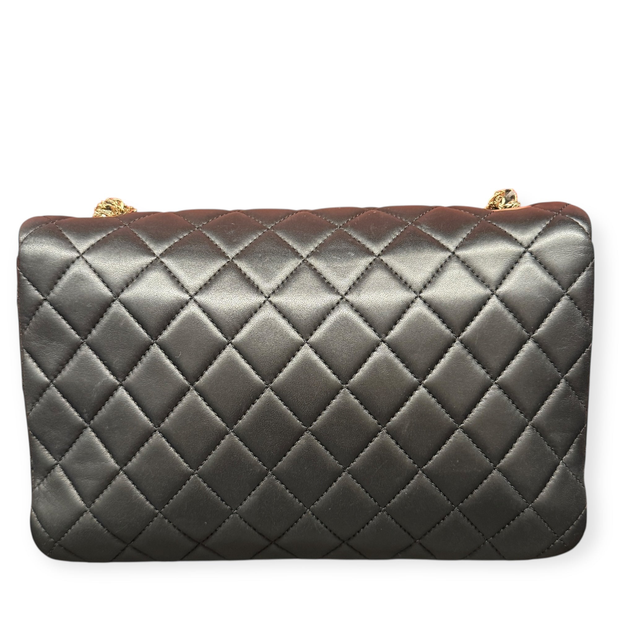 Chanel Quilted  Medium Flap Bag with Pearl-Embellished Chain