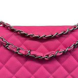 Chanel Pink Jumbo Classic Caviar Double Flap Bag