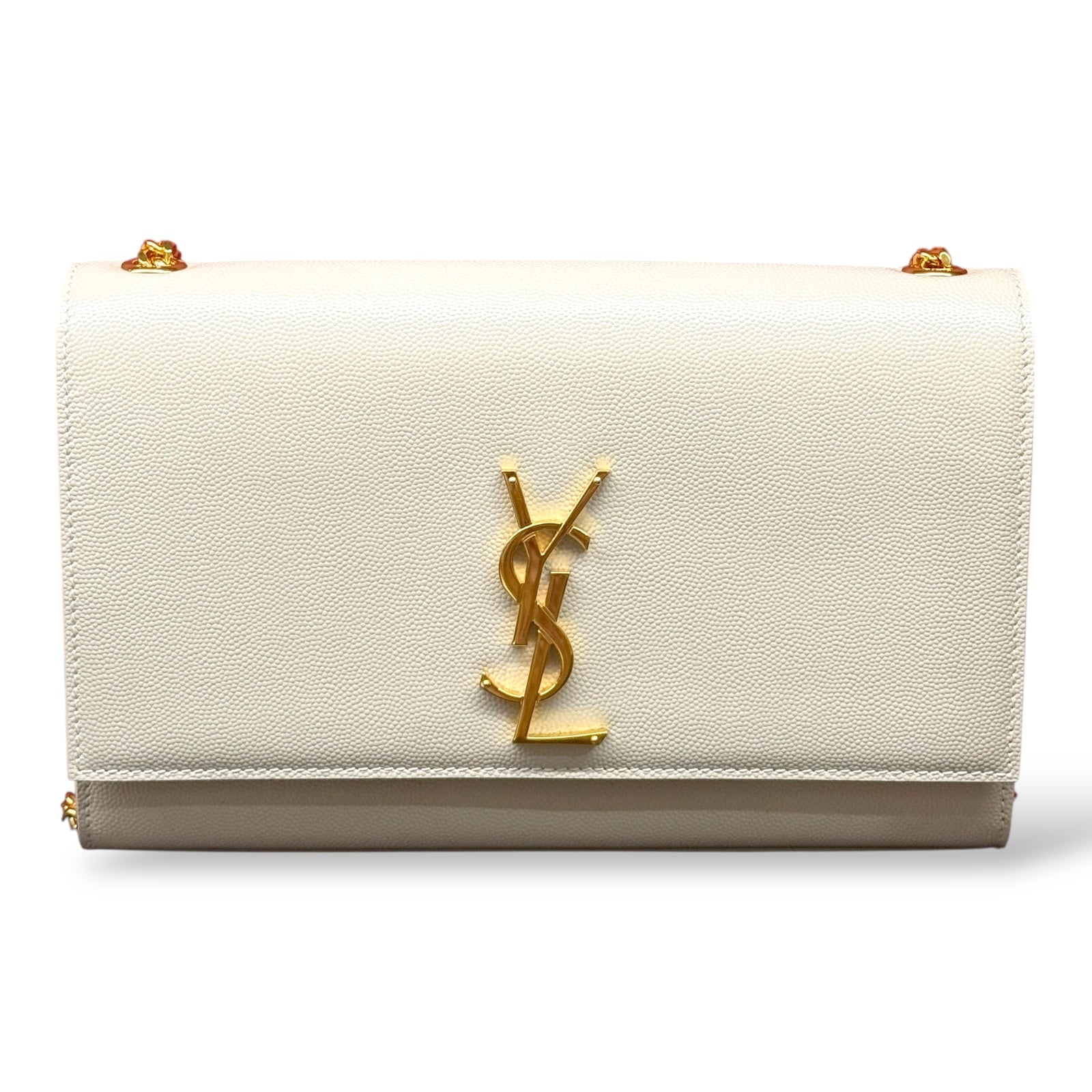 Saint Laurent White Kate Medium Shoulder Bag