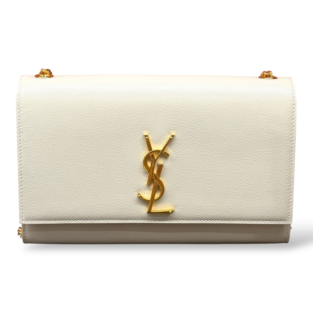 Saint Laurent Kate Medium – Borsa a Spalla Bianca