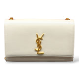 Saint Laurent White Kate Medium Shoulder Bag