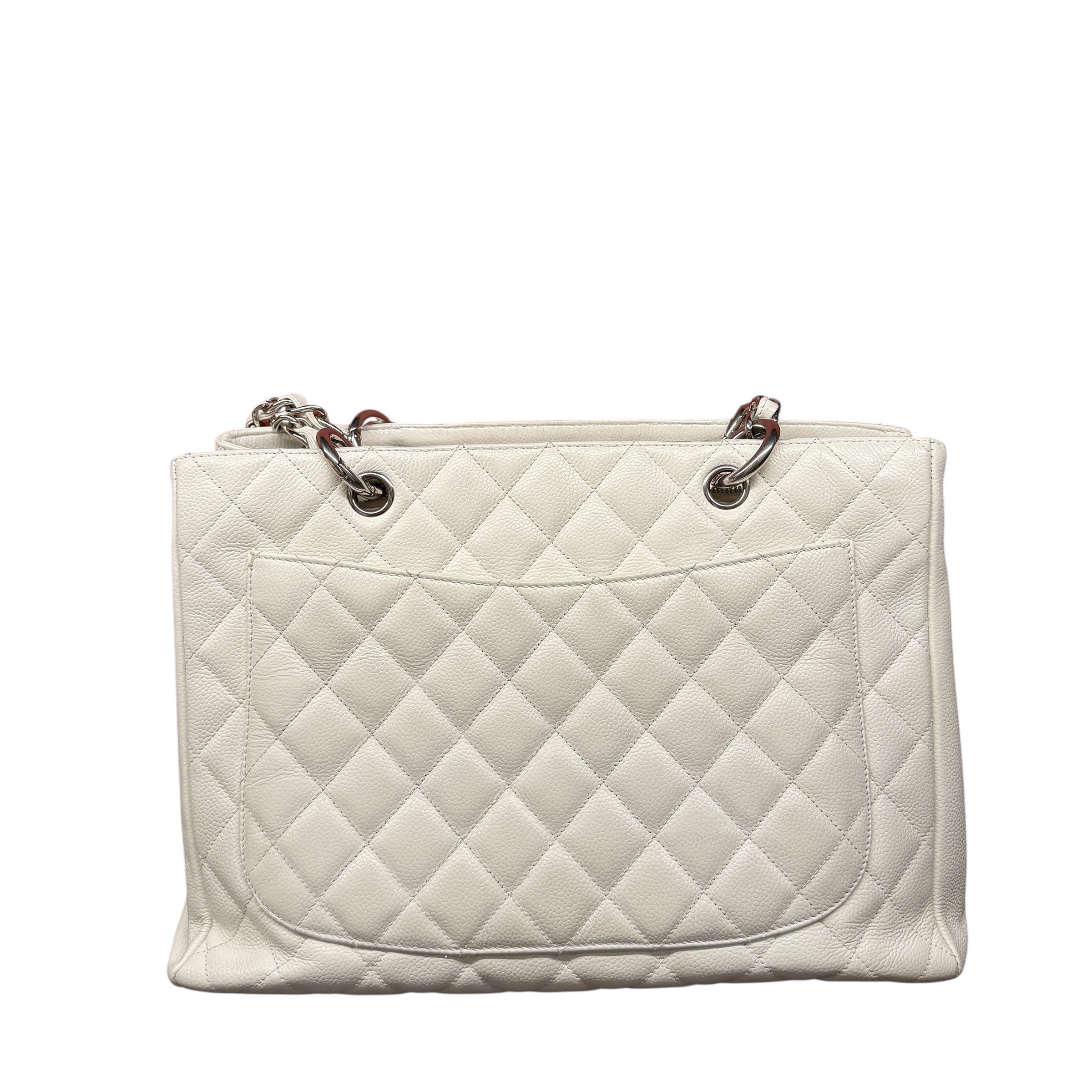 Chanel GST – Borsa Tote in Caviar Bianca