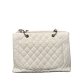 Chanel Caviar Quilted Grand Shopping Tote GST White