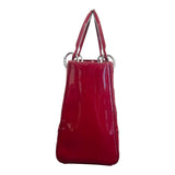 Dior Lady Dior Hand bag with patent red leather small size