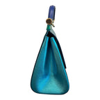 Dolce&Gabbana Borsa A Spalla Sicily In Blu E Verde Iridescente