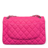 Chanel Pink Jumbo Classic Caviar Double Flap Bag