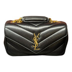 Saint Laurent LouLou Small – Borsa a Spalla Trapuntata a Chevron