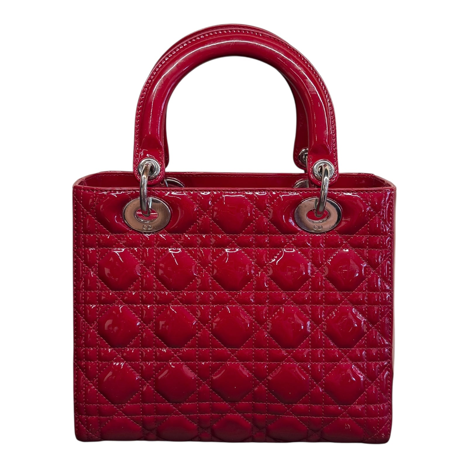 Christian Dior Patent Leather  Lady Dior Bag