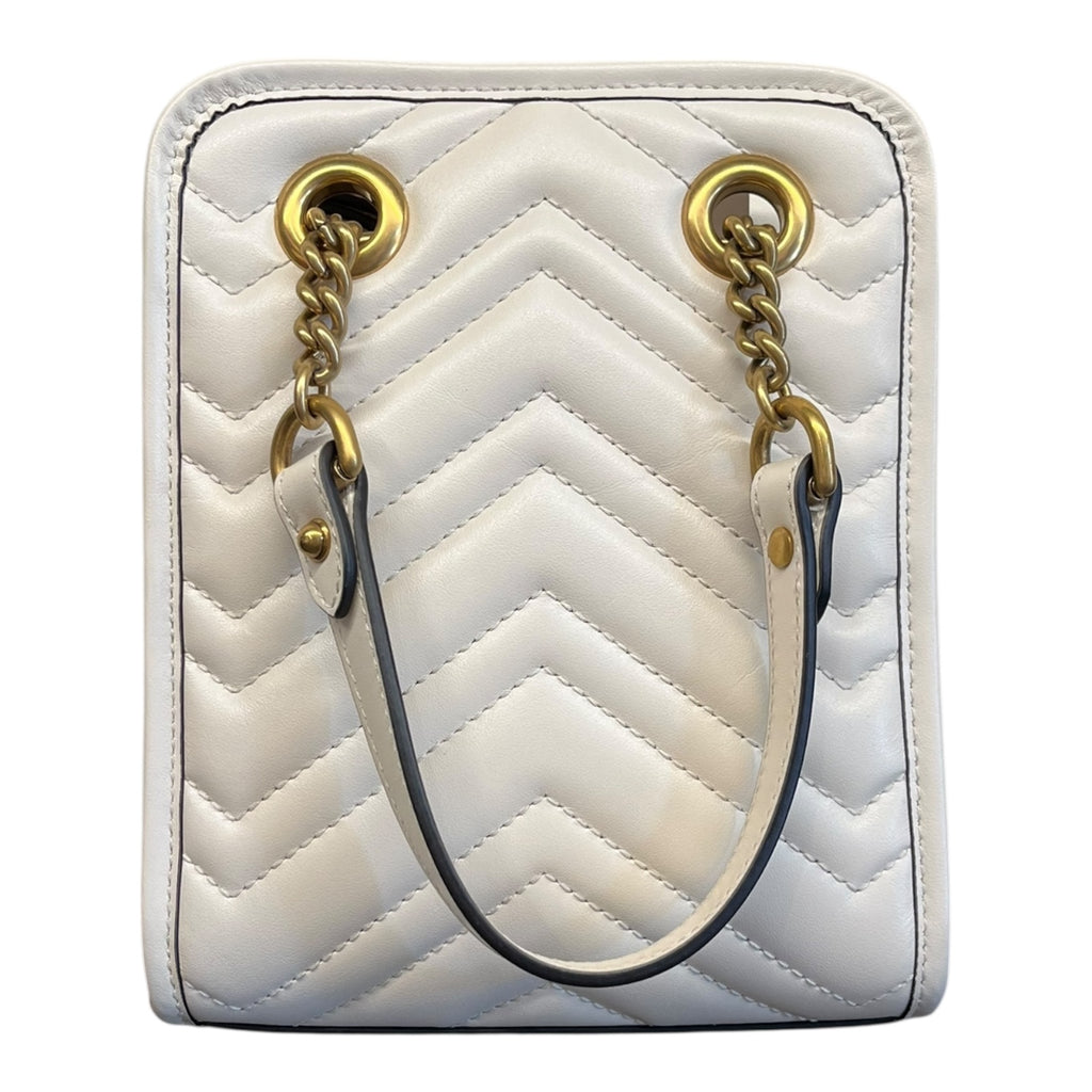 Gucci GG Marmont – Borsa A Spalla Bianca Accordion