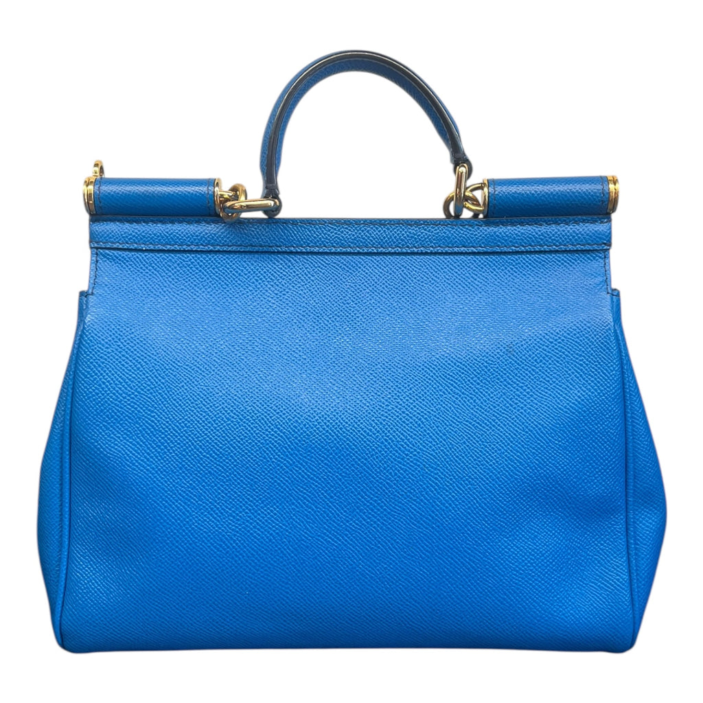 Dolce & Gabbana Sicily – Borsa A Spalla Blu, Misura Media