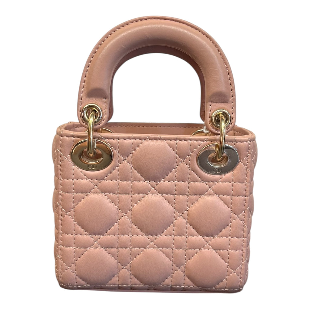 Christian Dior Lady Dior Mini-Borsa A Spalla Iconica，Pelle Cannage