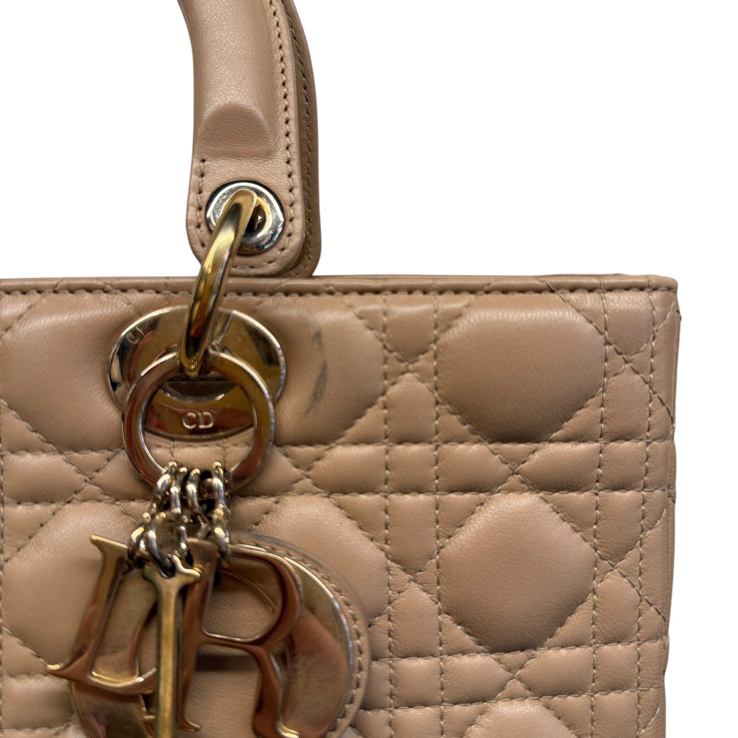 Dior Lady Dior Cannage Leather Tote Bag