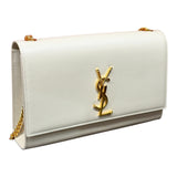 Saint Laurent White Kate Medium Shoulder Bag