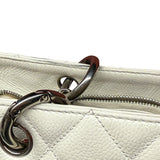 Chanel Caviar Quilted Grand Shopping Tote GST White