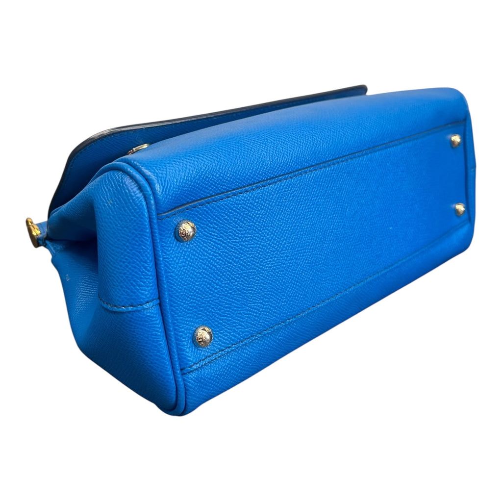 Dolce & Gabbana Sicily – Borsa A Spalla Blu, Misura Media