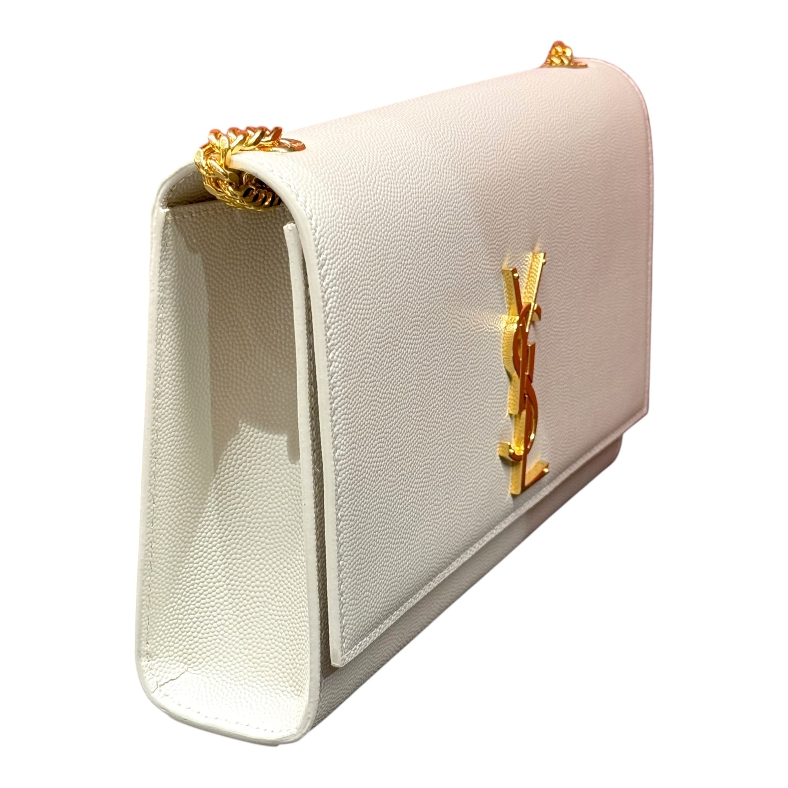 Saint Laurent White Kate Medium Shoulder Bag