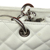 Chanel Caviar Quilted Grand Shopping Tote GST White
